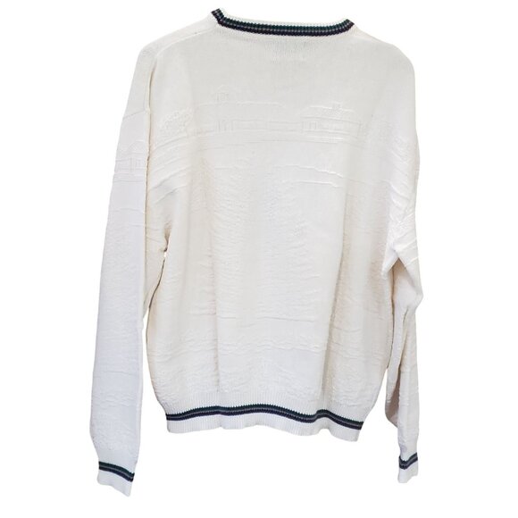 Cypress Links Mens XL Golf Sweater White With Golfer Embroidery USA - Picture 3 of 7